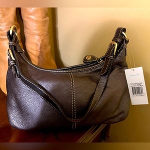 Sak leather hobo chocolate metal
